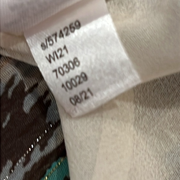 LOFT Sparkly Fluttery Sleeves Women's Leopard Print Top - Black and White XS - Picture 12 of 14